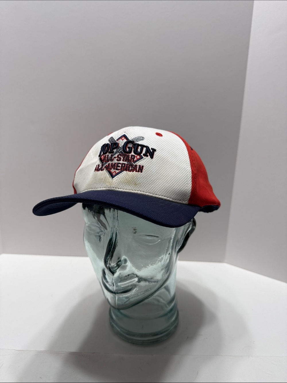 Top Gun Navy Cap with Red Stitch Accent all-star all-American